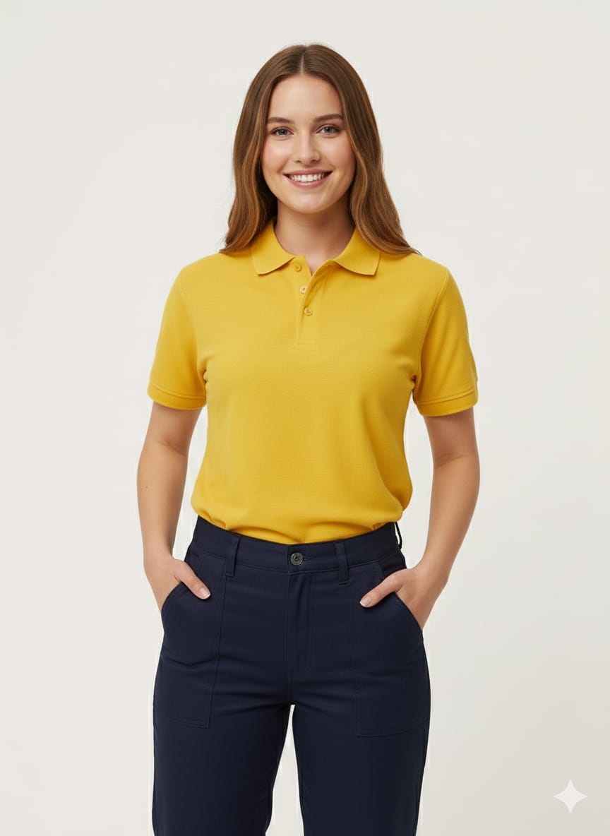 Artıbir Tekstil Kişiye ve Firmaya Özel Baskılı Sarı Polo Yaka Tişört – %100 Pamuk, Kurumsal & Promosyon Ürünleri İçin Uygun