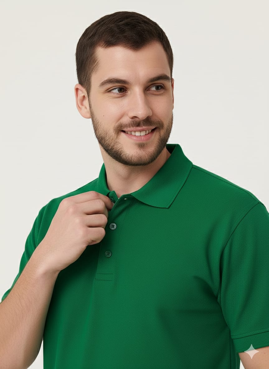 Artıbir Tekstil Kişiye ve Firmaya Özel Baskılı Yeşil Polo Yaka Tişört – %100 Pamuk, Kurumsal & Promosyon Ürünleri İçin Uygun