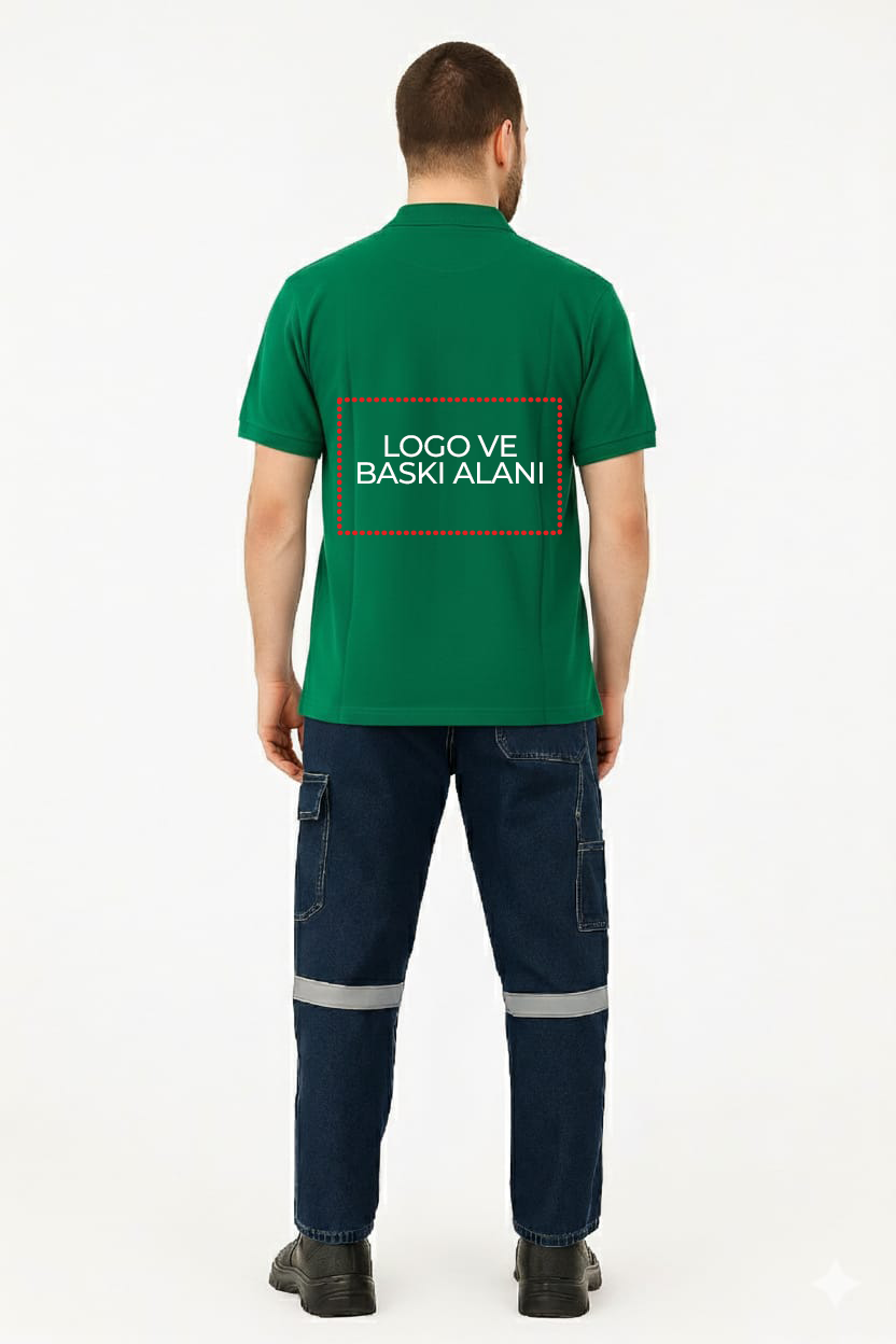 Artıbir Tekstil Kişiye ve Firmaya Özel Baskılı Yeşil Polo Yaka Tişört – %100 Pamuk, Kurumsal & Promosyon Ürünleri İçin Uygun