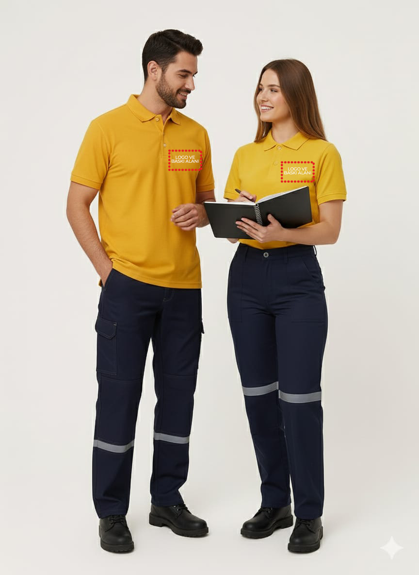 Artıbir Tekstil Kişiye ve Firmaya Özel Baskılı Sarı Polo Yaka Tişört – %100 Pamuk, Kurumsal & Promosyon Ürünleri İçin Uygun