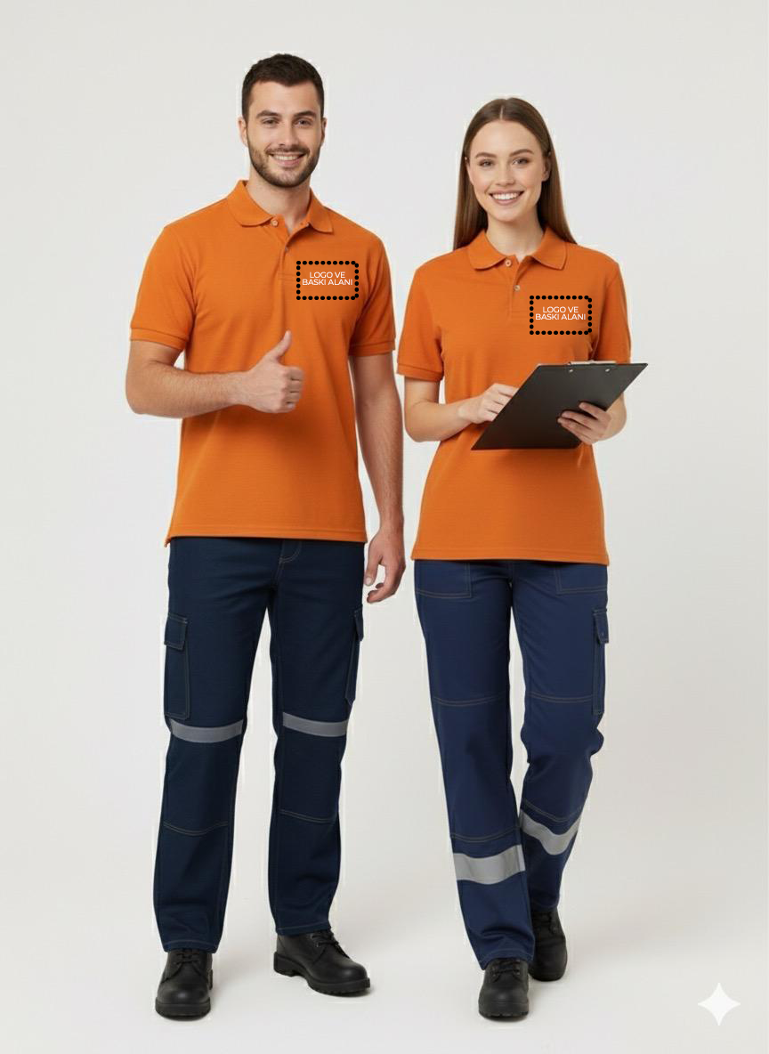 Artıbir Tekstil Kişiye ve Firmaya Özel Baskılı Turuncu Polo Yaka Tişört – %100 Pamuk, Kurumsal & Promosyon Ürünleri İçin Uygun (Kopya)
