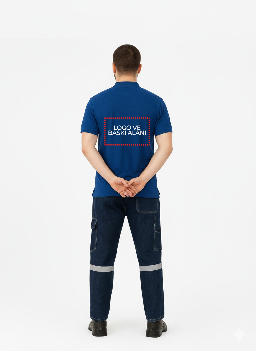 Artıbir Tekstil Kişiye ve Firmaya Özel Baskılı Saks Mavisi Polo Yaka Tişört – %100 Pamuk, Kurumsal & Promosyon Ürünleri İçin Uygun