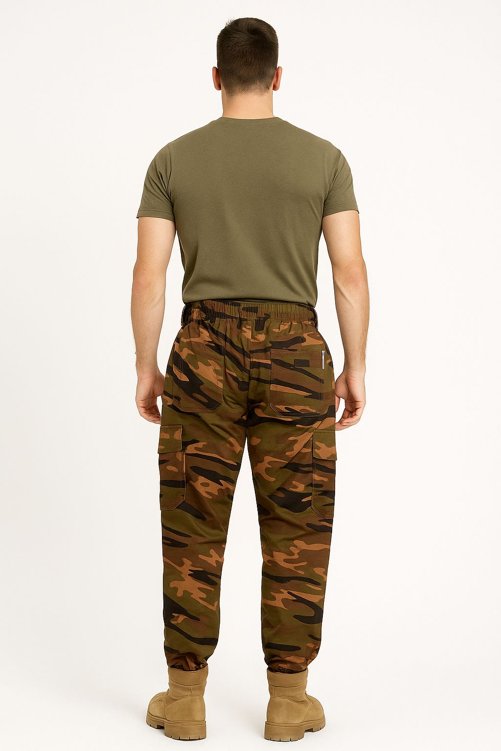 Unisex Kamuflaj Desenli Kargo Pantolon – Askeri Tarz, Rahat ve Dayanıklı