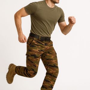 Unisex Kamuflaj Desenli Kargo Pantolon – Askeri Tarz, Rahat ve Dayanıklı