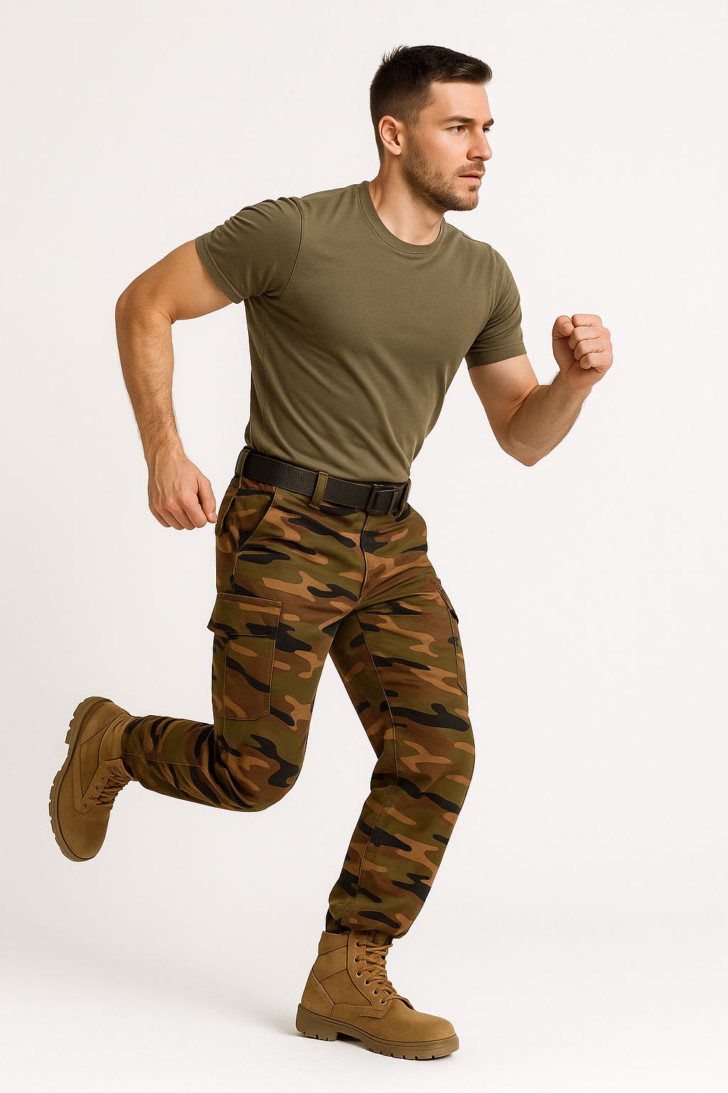 Unisex Kamuflaj Desenli Kargo Pantolon – Askeri Tarz, Rahat ve Dayanıklı