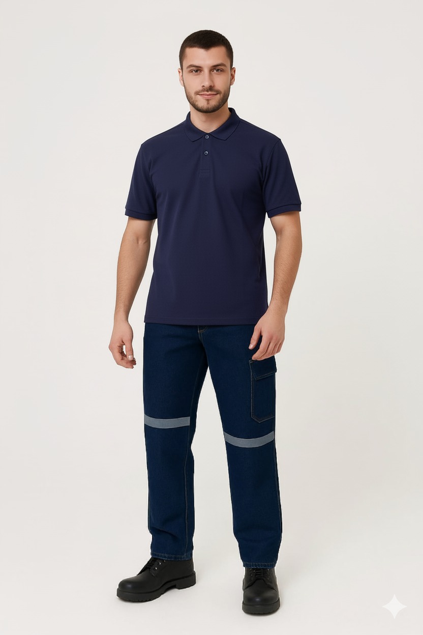 Artıbir Tekstil Kişiye ve Firmaya Özel Baskılı Lacivert Polo Yaka Tişört – %100 Pamuk, Kurumsal & Promosyon Ürünleri İçin Uygun