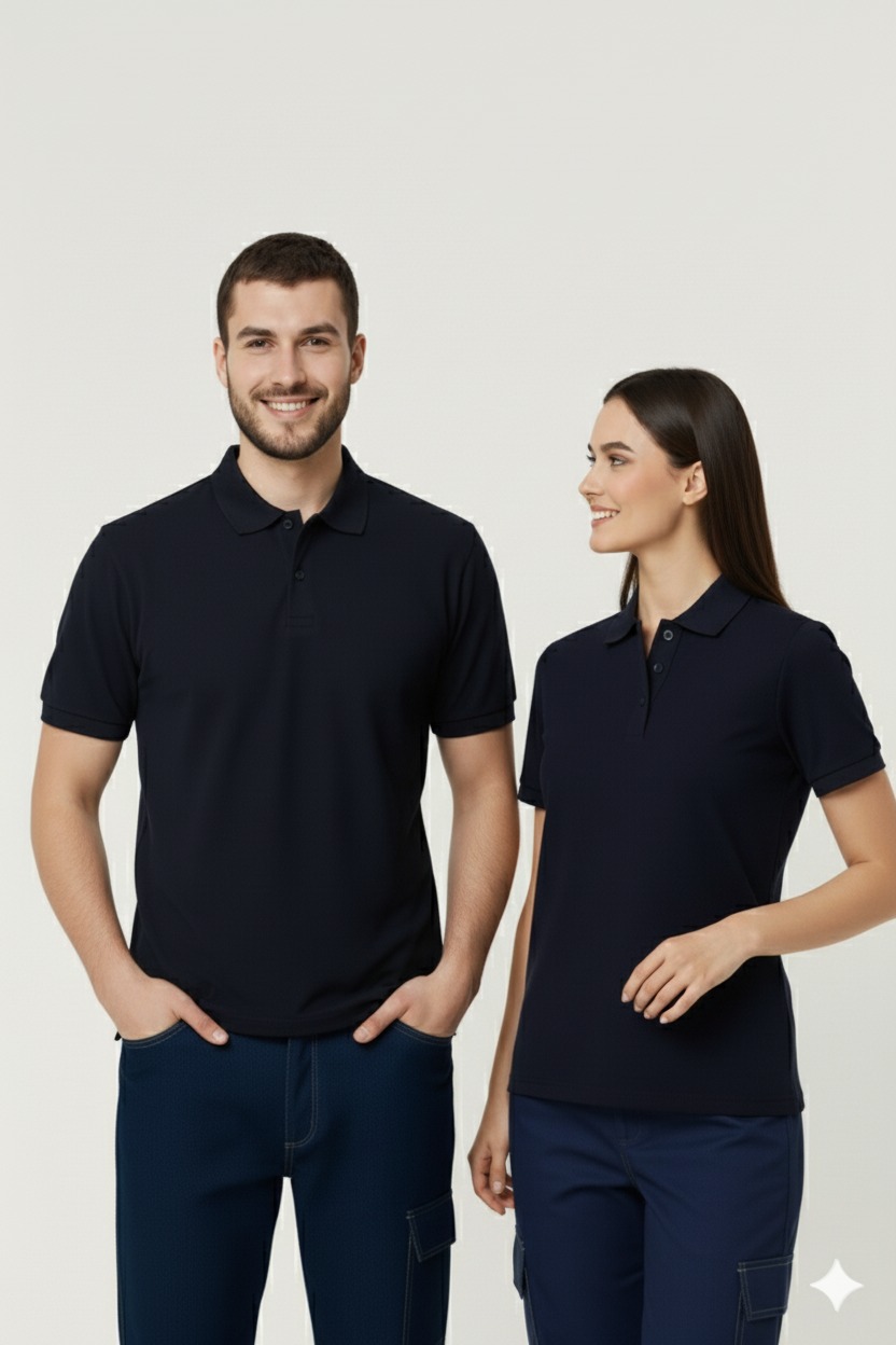 Artıbir Tekstil Kişiye ve Firmaya Özel Baskılı Siyah Polo Yaka Tişört – %100 Pamuk, Kurumsal & Promosyon Ürünleri İçin Uygun