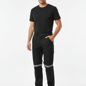 ArtıBir Tekstil Erkek İşçi Kot Pantolonu Reflektörlü Cepli Dayanıklı Denim Kumaş – Siyah