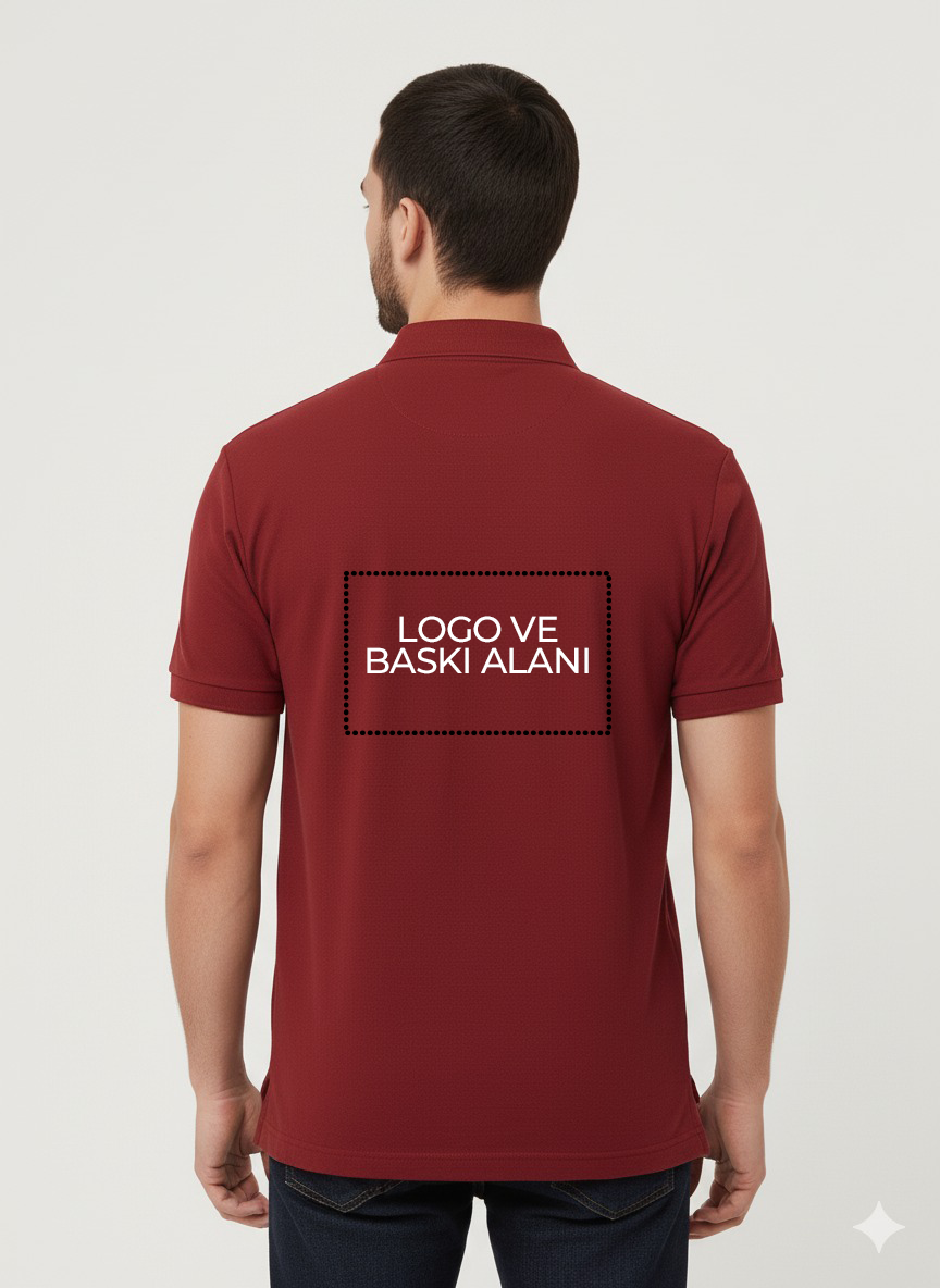 Artıbir Tekstil Kişiye ve Firmaya Özel Baskılı Bordo Polo Yaka Tişört – %100 Pamuk, Kurumsal & Promosyon Ürünleri İçin Uygun